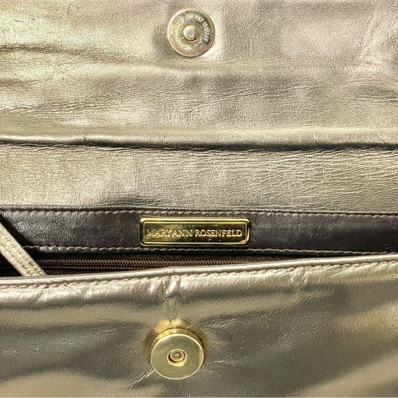MARY ANN ROSENFELD Metallic Clutch Purse
